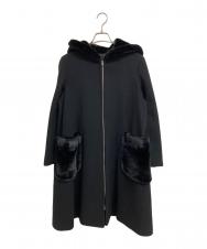 TOMORROW LAND collection (トゥモローランドコレクション) シャルムビーバーステンフードコート ブラック サイズ:36