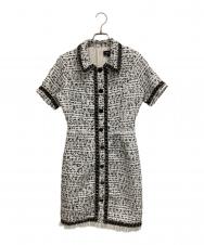 EmiriaWiz (エミリアウィズ) Tweed la frange one-piece ホワイト×ブラック サイズ:S