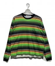 BAL (バル) GRADIENT STRIPE CREW NECK LONG SLEEVE TEE 25AW グリーン サイズ:2