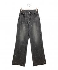 AMERI (アメリ) UND BIJOU STRAIGHT DENIM PANTS グレー サイズ:26