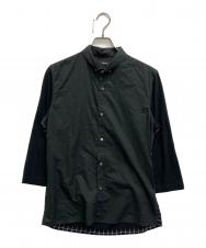 UNDERCOVERISM (アンダーカバーイズム) スパイダーチェックシャツ ブラック×ホワイト サイズ:SIZE 2