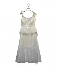 M me eme (エムミーエメ) フェザーキャミソールワンピース ホワイト サイズ:FREE