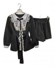 MARS (マーズ) BIG襟クロス刺繍セットアップ ブラック サイズ:FREE