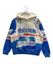 4.W.A JEWELRY SUPPLY (フォーダブルエー ジュエリー サプライ) CANNABIS TOKYO (キャナビス トーキョー) JACKPOT (ジャックポット) HOODIE MULTI ブルー サイズ:S