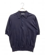 KAPTAIN SUNSHINE (キャプテンサンシャイン) Cotton Knit Polo Shirt ネイビー サイズ:38