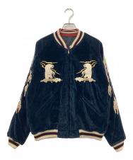TAILOR TOYO (テーラー東洋) Late 1950s Style Velveteen Souvenir Jacket “MOUNTAIN GOAT” × “ALASKAN FLAG” ブラック サイズ:M