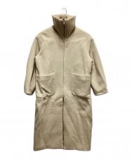 CLANE (クラネ) RIB COLLAR WOOL LONG COAT アイボリー サイズ:1