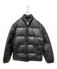 Schott (ショット) レザーダウンジャケット ブラック サイズ:38