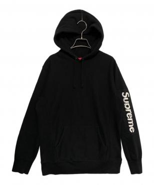 Sleeve Patch Hooded Sweatshirt