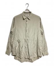 MAATEE&SONS (マーティーアンドサンズ) CHARLES SILK COTTON STRIPE/シルクコットンシャツ グレー サイズ:3