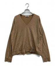 'S Max Mara (エスマックスマーラ) Vネックニット ブラウン サイズ:L