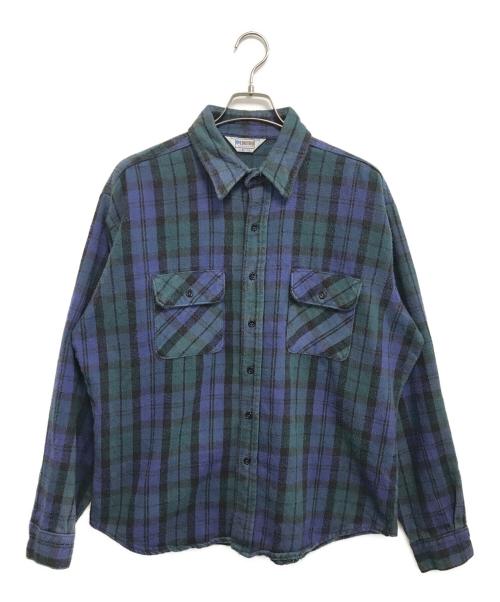 FIVE BROTHER (ファイブブラザー) ヘビーネルシャツ ブルー サイズ:XL