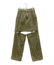MAISON SPECIAL (メゾンスペシャル) Momo Slit Denim Pants カーキ サイズ:38