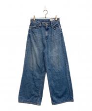 upper hights (アッパーハイツ) THE LARA ワイドストレートデニムパンツ FEATHER MID BLUE サイズ:ｗ22