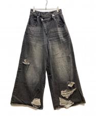 MAISON SPECIAL (メゾンスペシャル) Ripped Wide Denim ブラック サイズ:38