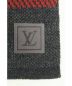 Louis Vuitton (ルイヴィトン) ウールマフラー ブルー×レッド サイズ:-：36800円
