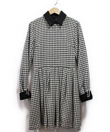 中古 古着通販 G V G V ジーブイジーブイ 千鳥柄ワンピース ブラック ホワイト サイズ 36 ブランド 古着通販 トレファク公式 Trefac Fashion