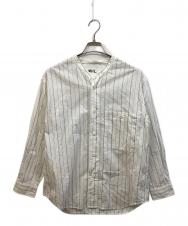 MHL (エムエイチエル) バンドカラーシャツ ホワイト サイズ:SIZE M
