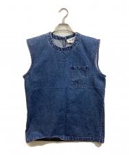 SUNNEI (スンネイ) denim nosleeve shirts インディゴ サイズ:	SIZE S