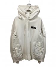 NIKE (ナイキ) sacai (サカイ) NRG HOODY 再構築 フーディー ドッキング パーカー アイボリー サイズ:	SIZE M