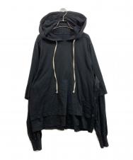 RICK OWENS DRKSHDW (リックオウエンス ダークシャドウ) Hustler Hoodie ブラック サイズ:SIZE M