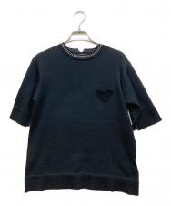 MUVEIL (ミュベール) ハートパッチプルオーバー ミュベール Tシャツ ブラック サイズ:38