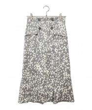 Pinky & Dianne (ピンキーアンドダイアン) アブストラクトドットプリントスカート 031-4220926 グレー サイズ:36