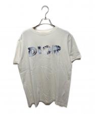 DIOR HOMME (ディオール オム) Daniel Arsham (ダニエル・アルシャム) ロゴTシャツ ホワイト サイズ:XS