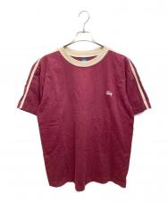 stussy (ステューシー) リンガーTシャツ レッド サイズ:L