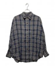 WILD LIFE TAILOR Adam et ROPE (ワイルドライフテーラーアダム エ ロペ) チェックシャツ グレー×ネイビー サイズ:L