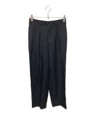 COMME des GARCONS HOMME PLUS (コムデギャルソンオムプリュス) ２タックウールパンツ ブラック サイズ:S