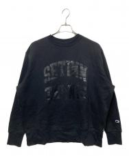 Champion (チャンピオン) SETINN (セットイン) STN TENNIS Crew Sweat ブラック サイズ:Ｍ