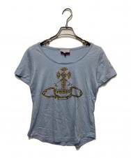 Vivienne Westwood RED LABEL (ヴィヴィアンウエストウッドレッドレーベル) オーブプリントTEE ブルー サイズ:2