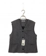 BEAUTY&YOUTH (ビューティーアンドユース) ポリエステル ツイードライクベスト グレー サイズ:FREE 未使用品