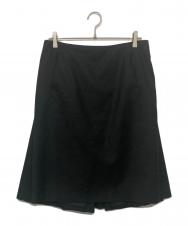 HERMES (エルメス) ウールカシミヤスカート グレー サイズ:42