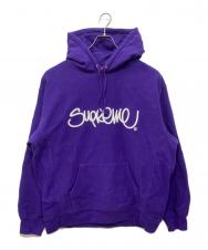 Supreme (シュプリーム) Raised Handstyle Hooded Sweatshirt パープル サイズ:XLarge