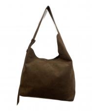 WS (ドゥーブル) Ultrasuede(R)ホーボーバッグ ブラウン