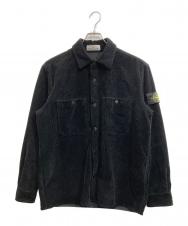 STONE ISLAND (ストーンアイランド) ポケット＆スナップボタン オーバーシャツ ブラック サイズ:Ｍ