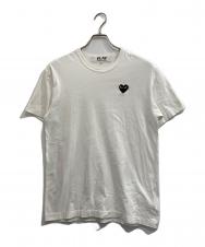 PLAY COMME des GARCONS (プレイコムデギャルソン) ハートワッペンTシャツ ホワイト サイズ:XL
