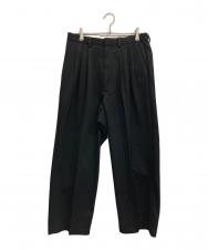 MAISON SPECIAL (メゾンスペシャル) Triacetate Three Tuck Wide Pants ブラック サイズ:1