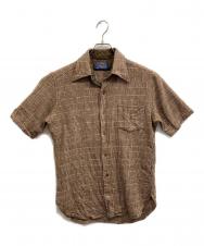 PENDLETON (ペンドルトン) ウールチェック半袖シャツ ブラウン サイズ:M