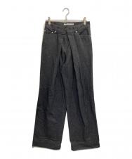 JOHN LAWRENCE SULLIVAN (ジョン ローレンス サリバン) フロントタックワイドデニムパンツ/Rigid Denim Wide Pants グレー サイズ:42