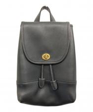 COACH (コーチ) レザーリュック ブラック