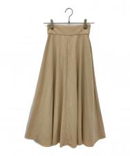 CLANE (クラネ) W FACE FRONT ZIP FLARE SKIRT/フレアスカート ベージュ サイズ:SIZE 0 未使用品
