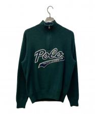 POLO RALPH LAUREN (ポロ・ラルフローレン) ハーフジップニット グリーン サイズ:L