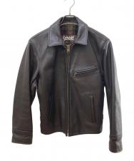Schott (ショット) シングルライダースジャケット ブラウン サイズ:36