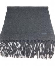 HERMES (エルメス) カシミヤフリンジマフラー グレー サイズ:-