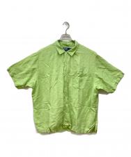 POLO RALPH LAUREN (ポロ・ラルフローレン) 裾ポニーオープンカラーリネンシルクシャツ グリーン サイズ:XXL
