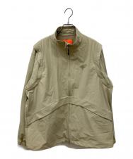 BEAMS GOLF (ビームスゴルフ) 2WAY ストレッチ リップストップブルゾン ベージュ サイズ:L 未使用品