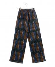 WAXMAN BROTHERS (ワックスマンブラザーズ) Quilted Long パンツ ブラウン×ネイビー サイズ:XS